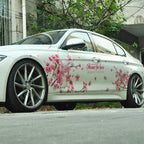 Cherry Blossom Floral Car Stickers Love Pink Auto Vinyl Window for Women Car Tuning Styling Accessories Flower Peach Blossom Car Stickers Car Decals Peel Sticker Removable Car Stickers Stevvex