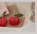 Cherry Candle Creative Decoration Soy Wax Aromatherapy Candle Home Decoration Scented Candle Red Cherry Candle Cherry Shaped Scented Candle Mini Paraffin Wax Candle Small Scented Candle Wax Decorative Candle For Bedroom Bathroom Decoration Parties