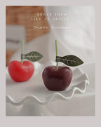 Cherry Candle Creative Decoration Soy Wax Aromatherapy Candle Home Decoration Scented Candle Red Cherry Candle Cherry Shaped Scented Candle Mini Paraffin Wax Candle Small Scented Candle Wax Decorative Candle For Bedroom Bathroom Decoration Parties