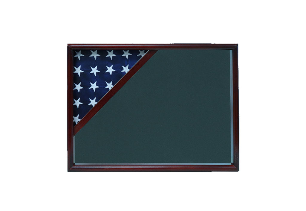 Shadow box for 3x5 flag, Cherry finish The Military Gift Store