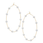 Chic Pearl Earrings Hoop Oversized Earrings (MAC320)