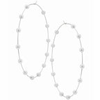 Chic Pearl Earrings Hoop Oversized Earrings (MAC320)
