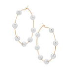 Chic Pearl Earrings Hoop Oversized Earrings (MAC320)