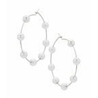 Chic Pearl Earrings Hoop Oversized Earrings (MAC320)