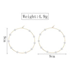 Chic Pearl Earrings Hoop Oversized Earrings (MAC320)