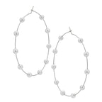 Chic Pearl Earrings Hoop Oversized Earrings (MAC320)