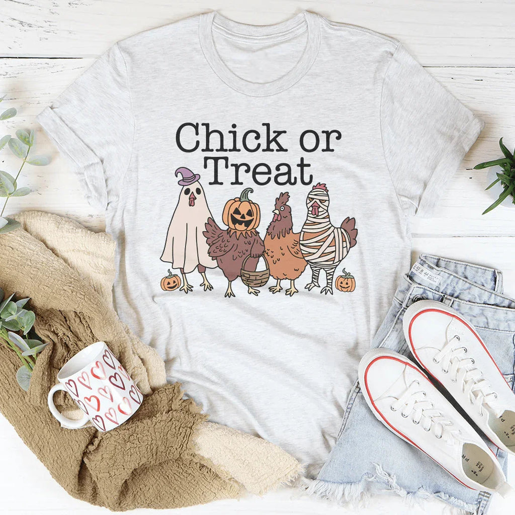 Chick or Treat Tee Peachy Sunday
