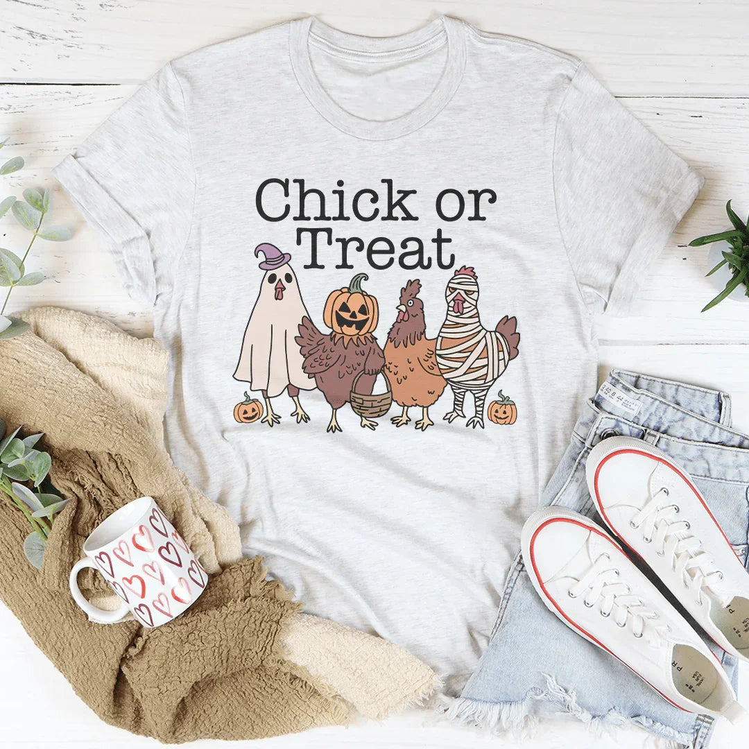 Chick or Treat Tee Peachy Sunday