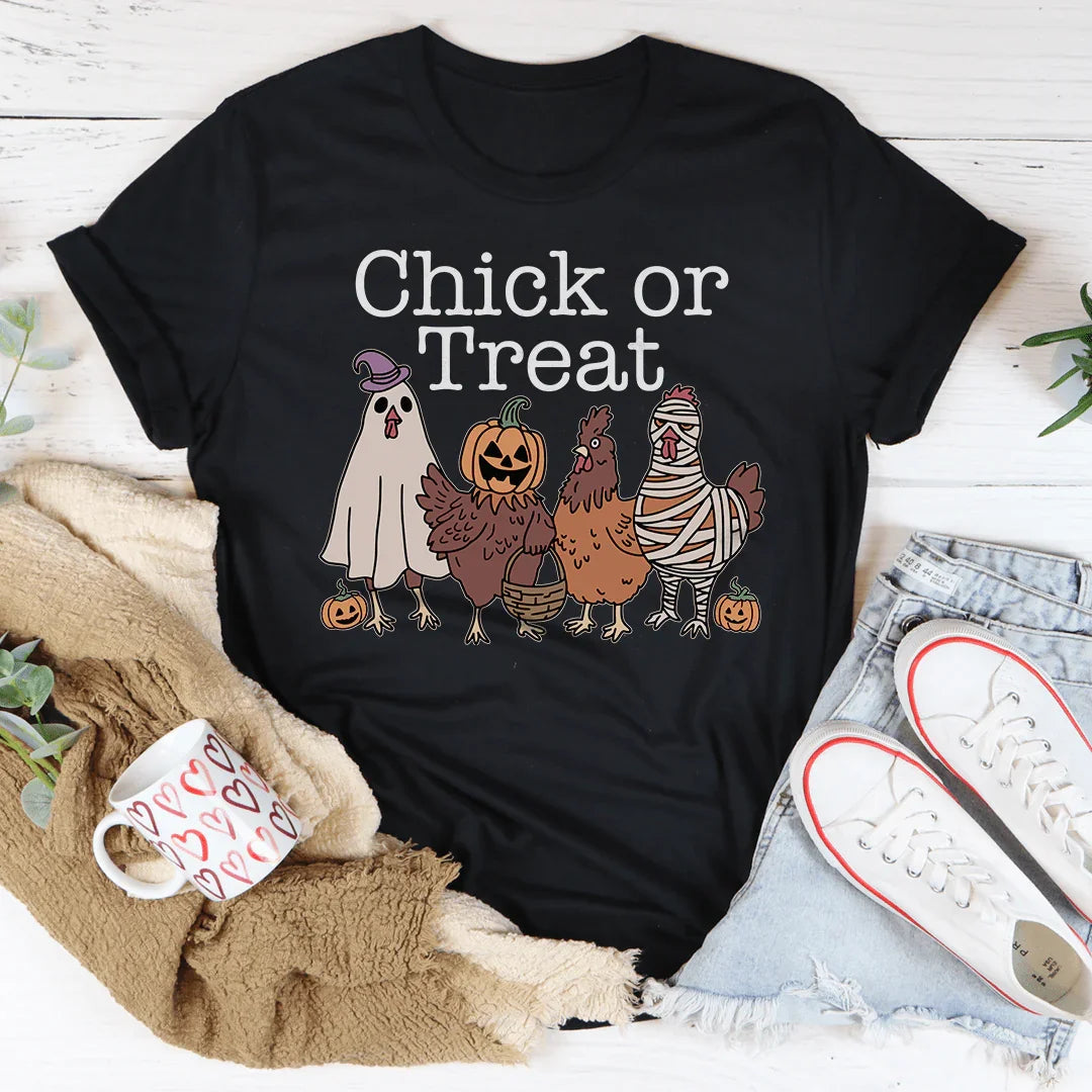 Chick or Treat Tee Peachy Sunday