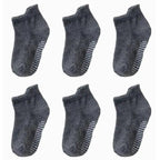 Children Cotton  6 Pairs/Set Anti-slip Socks For Boys Girl Rubber Kid Floor Sock With Grips For 0 To 6 Years Kids Stevvex