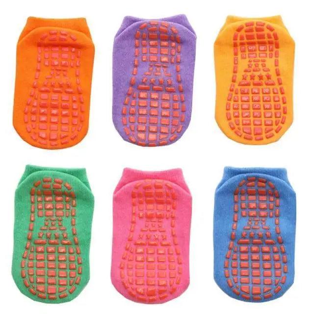 Children Cotton  6 Pairs/Set Anti-slip Socks For Boys Girl Rubber Kid Floor Sock With Grips For 0 To 6 Years Kids Stevvex