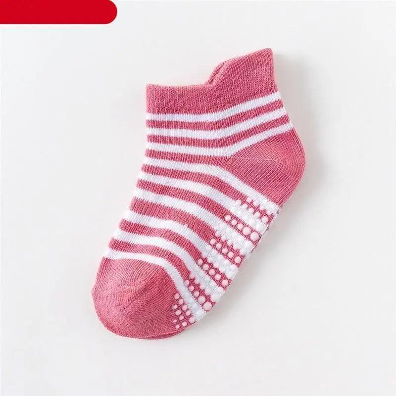 Children Cotton  6 Pairs/Set Anti-slip Socks For Boys Girl Rubber Kid Floor Sock With Grips For 0 To 6 Years Kids Stevvex