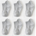 Children Cotton  6 Pairs/Set Anti-slip Socks For Boys Girl Rubber Kid Floor Sock With Grips For 0 To 6 Years Kids Stevvex