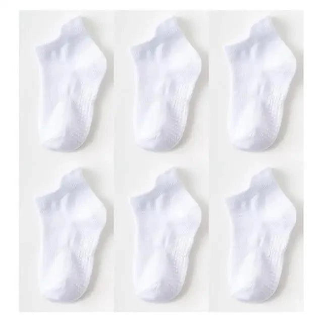Children Cotton  6 Pairs/Set Anti-slip Socks For Boys Girl Rubber Kid Floor Sock With Grips For 0 To 6 Years Kids Stevvex