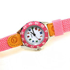 Children Cute Boys Girls Quartz Watch Kids Childrens Fabric Strap Student Time Clock Wristwatch Gifts Colorful Number Dial Time Teach Watches PU Band Analog Quartz Children Sport Outdoor Boys Kids Wrist Watches Stevvex