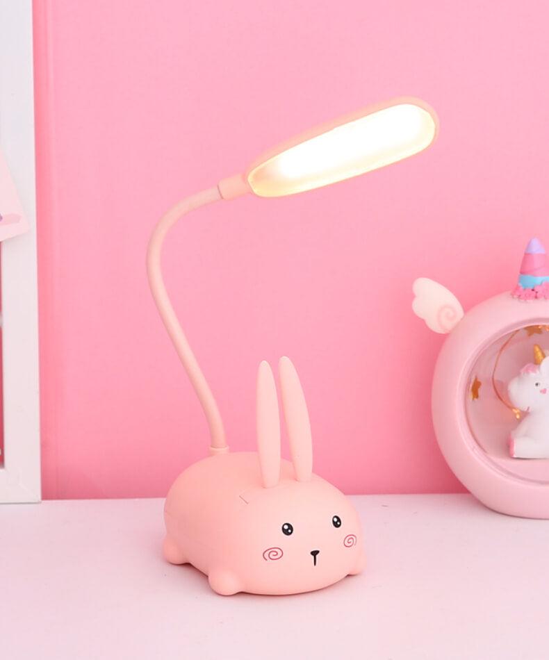 Children Desk Lamp LED Bedside Table Lamp Flexo Balance Light Gooseneck Drawing Iluminaria For Study Badroom Decor Cute Bear Cute Study Lamps for Bedroom Décor Stevvex