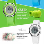 Children Digital LED Fashion Sport Watch Cute Wrist Watch Waterproof Kids Watch Sport Multi Function 50M Waterproof LED Alarm Stopwatch Digital Child Wristwatch For Boy Girl Stevvex