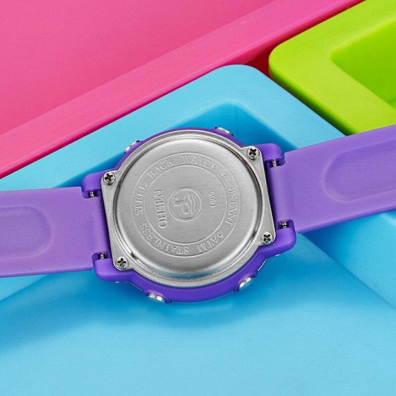 Children Digital LED Fashion Sport Watch Cute Wrist Watch Waterproof Kids Watch Sport Multi Function 50M Waterproof LED Alarm Stopwatch Digital Child Wristwatch For Boy Girl Stevvex