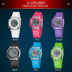 Children Digital LED Fashion Sport Watch Cute Wrist Watch Waterproof Kids Watch Sport Multi Function 50M Waterproof LED Alarm Stopwatch Digital Child Wristwatch For Boy Girl Stevvex