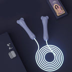 Children Jump Ropes Adjustable Night Glowing Skipping Rope LED Light Up Adult Kids Jump Skipping Rope Fitness Cordless Jump Rope For Kids Glowing Jump Rope Adjustable Skipping Rope Fitness Exercise Jump Ropes For Home Workout Stevvex