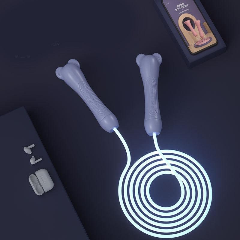 Children Jump Ropes Adjustable Night Glowing Skipping Rope LED Light Up Adult Kids Jump Skipping Rope Fitness Cordless Jump Rope For Kids Glowing Jump Rope Adjustable Skipping Rope Fitness Exercise Jump Ropes For Home Workout Stevvex