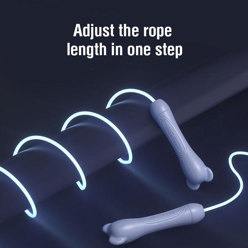 Children Jump Ropes Adjustable Night Glowing Skipping Rope LED Light Up Adult Kids Jump Skipping Rope Fitness Cordless Jump Rope For Kids Glowing Jump Rope Adjustable Skipping Rope Fitness Exercise Jump Ropes For Home Workout Stevvex
