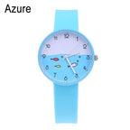 Children Quartz Sports Watch Waterproof Silicone Strap Outdoor Simple Children Wristwatch Colorful Boys Girls Watches Teenagers Student Time Wrist Watch Soft Silicone Band