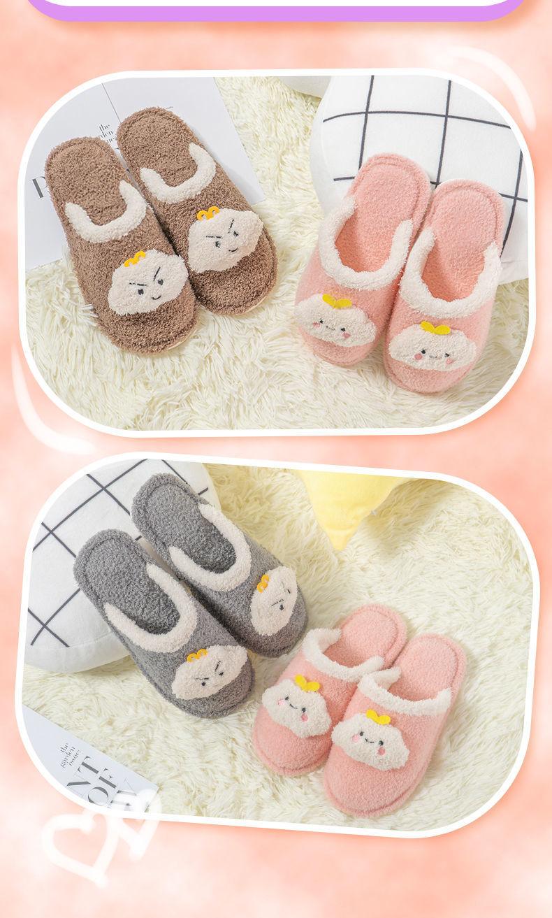 Children's Cotton Slippers Boys And Girls Home Furry Shoes Indoor Warm Shoes Winter Non-slip Cotton Shoes Furry Slippers Memory Foam Anti-Slip House Shoes Comfortable Cotton Slippers Home Bedroom Shoes Stevvex