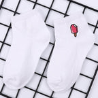 Children's Cotton Socks Cute Cartoon Fruit Embroidery Socks Comfortable Cartoon Socks Combed Out Of Pure Cotton Soft Comfortable Crew Socks For Kids Stevvex