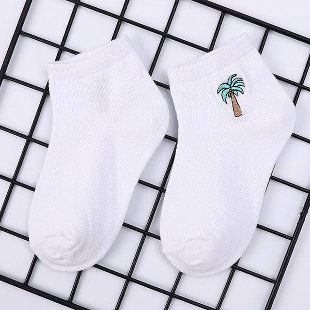 Children's Cotton Socks Cute Cartoon Fruit Embroidery Socks Comfortable Cartoon Socks Combed Out Of Pure Cotton Soft Comfortable Crew Socks For Kids Stevvex