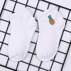 Children's Cotton Socks Cute Cartoon Fruit Embroidery Socks Comfortable Cartoon Socks Combed Out Of Pure Cotton Soft Comfortable Crew Socks For Kids Stevvex