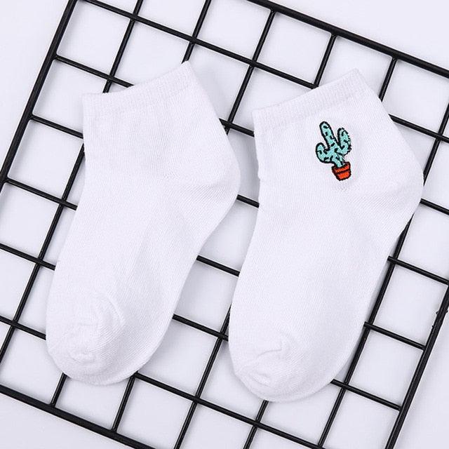 Children's Cotton Socks Cute Cartoon Fruit Embroidery Socks Comfortable Cartoon Socks Combed Out Of Pure Cotton Soft Comfortable Crew Socks For Kids Stevvex