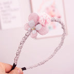 Children's Headdress Hair Hoop Hand-Woven Flower Headband Korean Exquisite Little Princess Head Flower Pupil Hair Gorgeous Hair Accessories For Women