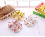 Children's Shoes Summer Style Sandals Girls Princess Beautiful Flower Shoes Kids Flat Sandals Baby Girl Girls Strappy Sandals With Flowers Open-Toe Dress Sandals Beautiful Outdoor Party Sandals Stevvex