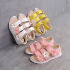 Children's Shoes Summer Style Sandals Girls Princess Beautiful Flower Shoes Kids Flat Sandals Baby Girl Girls Strappy Sandals With Flowers Open-Toe Dress Sandals Beautiful Outdoor Party Sandals Stevvex