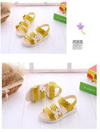Children's Shoes Summer Style Sandals Girls Princess Beautiful Flower Shoes Kids Flat Sandals Baby Girl Girls Strappy Sandals With Flowers Open-Toe Dress Sandals Beautiful Outdoor Party Sandals Stevvex