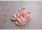 Children's Shoes Summer Style Sandals Girls Princess Beautiful Flower Shoes Kids Flat Sandals Baby Girl Girls Strappy Sandals With Flowers Open-Toe Dress Sandals Beautiful Outdoor Party Sandals Stevvex