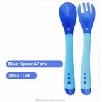 Children's Tableware Baby Learning Dishes With Suction Cup Assist Food Bowl Temperature Sensing Spoon Baby Feeding Bowl