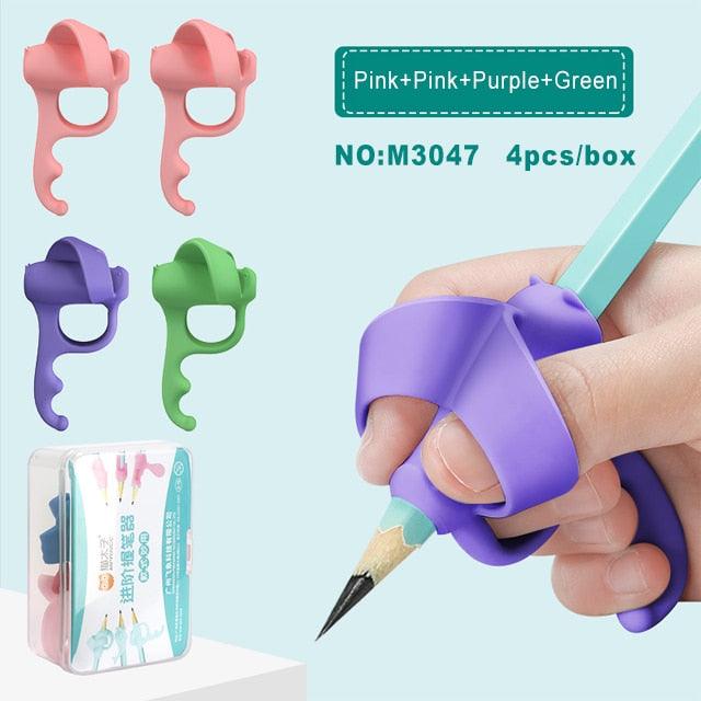 Children's Writing Posture Pen Holder Soft Silicone Pencil Holder for Kids Learning Aid Grip Posture Correction Stationery Gift Kids Handwriting Aid Correction Tool Stevvex