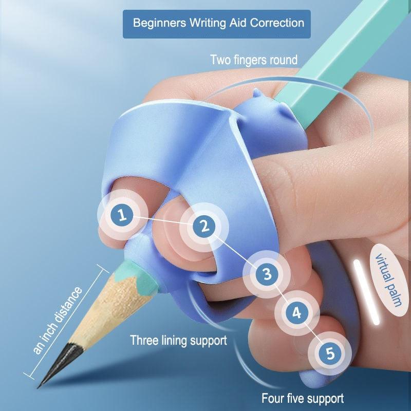 Children's Writing Posture Pen Holder Soft Silicone Pencil Holder for Kids Learning Aid Grip Posture Correction Stationery Gift Kids Handwriting Aid Correction Tool Stevvex