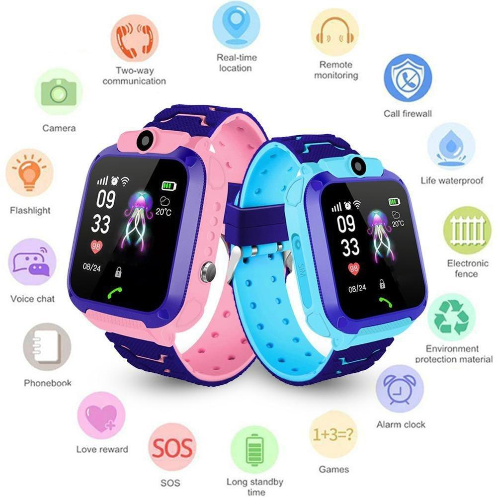 Childrens Smart Watch Kids Phone Watch Smartwatch For Boys Girls With Sim Card Photo Waterproof Smartwatches With Tracker HD Touch Screen For Kids Games Alarm Clock Camera Digital Wrist Watch Smartwatch Christmas Birthday Gifts Stevvex