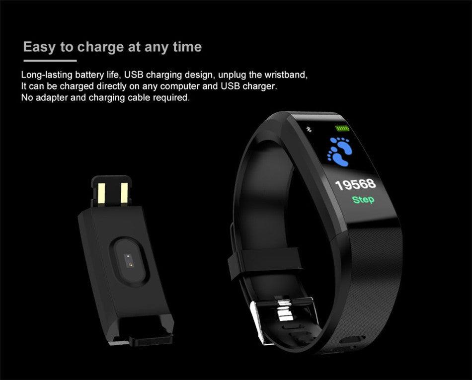Childrens Sports Watch LED Display Touch Color Screen Top Electronic Watch Waterproof Heart Rate Pedometer Fitness Tracker Heart Rate Sleep And Stress Monitoring Water Resistant Fitness Watch Stevvex