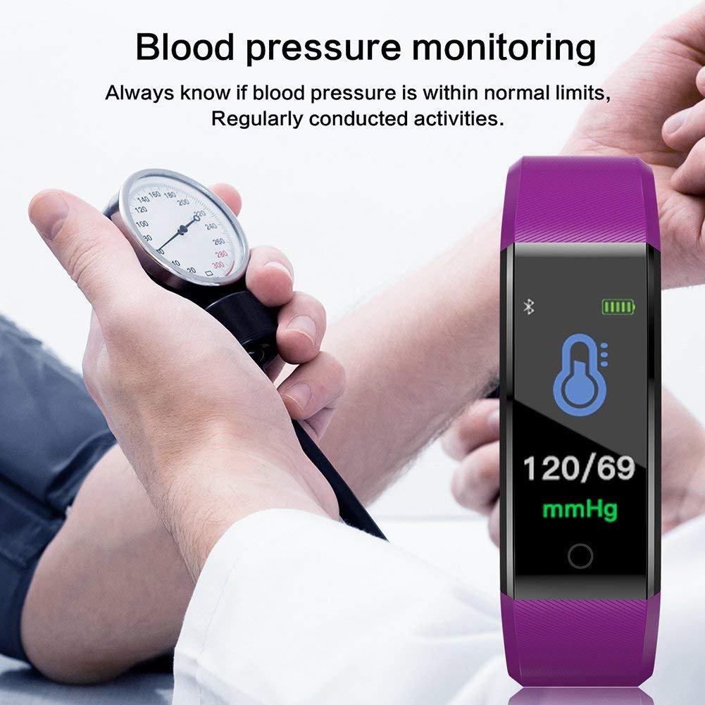 Childrens Sports Watch LED Display Touch Color Screen Top Electronic Watch Waterproof Heart Rate Pedometer Fitness Tracker Heart Rate Sleep And Stress Monitoring Water Resistant Fitness Watch Stevvex