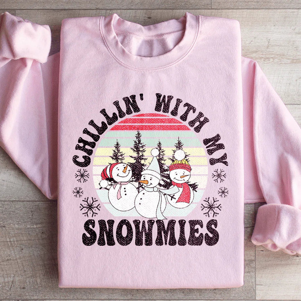 Chillin' With My Snowmies Sweatshirt Peachy Sunday