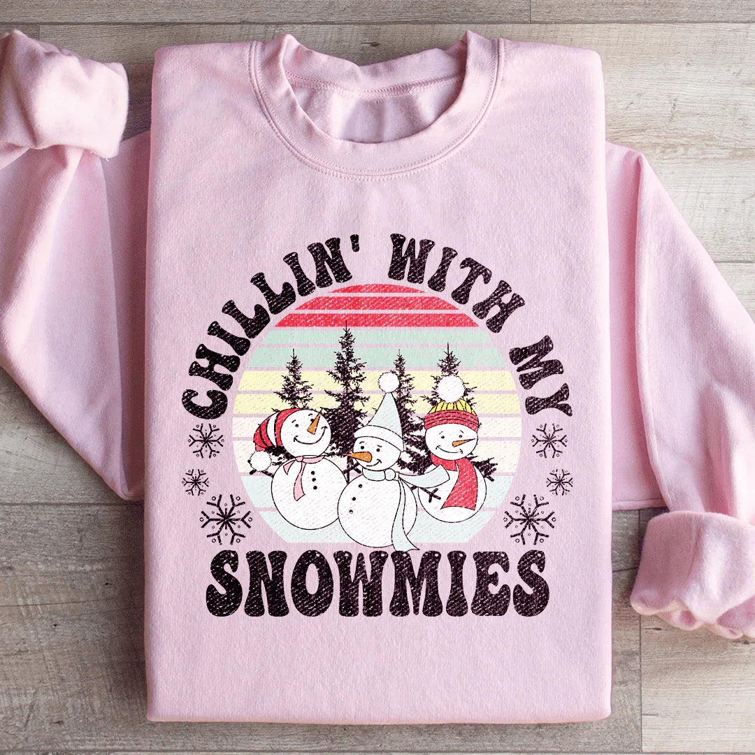 Chillin' With My Snowmies Sweatshirt Peachy Sunday