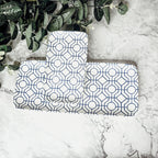 Chinoiserie Blue White Serving Tray Set 4pc Assorted Large and Small BandsCo Straps