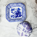 Chinoiserie Soap And Trinket Dish Set - Decorative Ceramic Soap Tray Gift BandsCo Straps