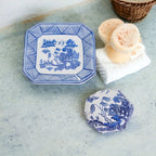 Chinoiserie Soap And Trinket Dish Set - Decorative Ceramic Soap Tray Gift BandsCo Straps
