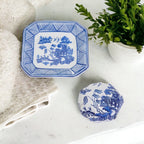 Chinoiserie Soap And Trinket Dish Set - Decorative Ceramic Soap Tray Gift BandsCo Straps