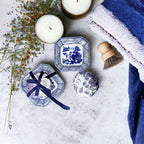 Chinoiserie Soap And Trinket Dish Set - Decorative Ceramic Soap Tray Gift BandsCo Straps